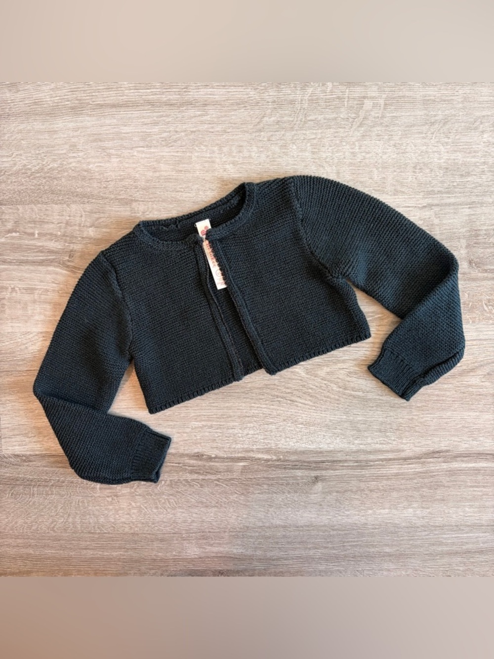 Cherokee toddler girls black shimmer cropped cardigan